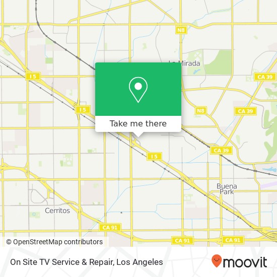 Mapa de On Site TV Service & Repair