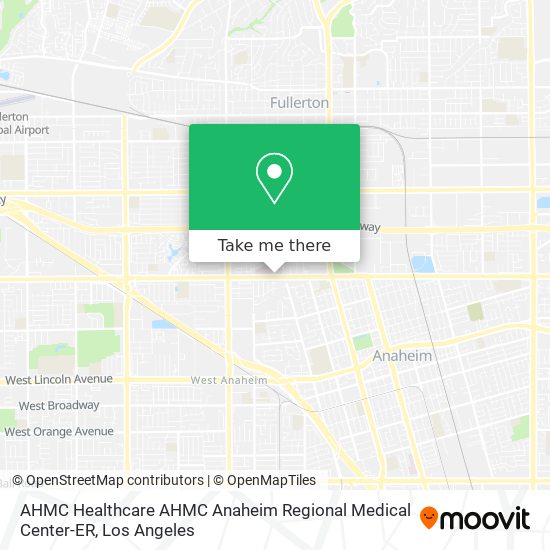 AHMC Healthcare AHMC Anaheim Regional Medical Center-ER map