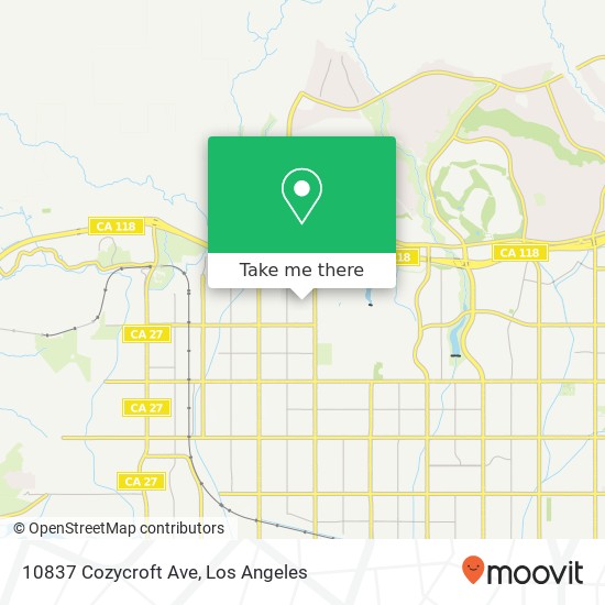 Mapa de 10837 Cozycroft Ave