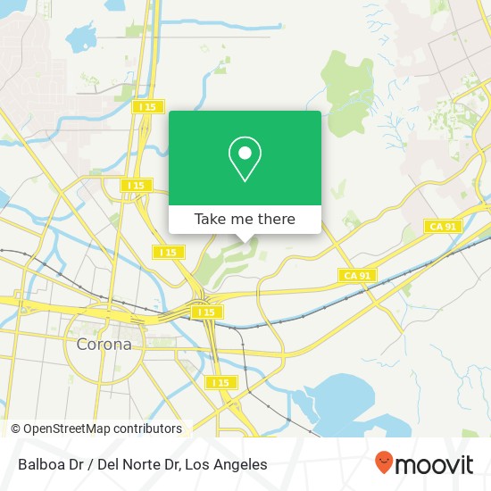 Balboa Dr / Del Norte Dr map