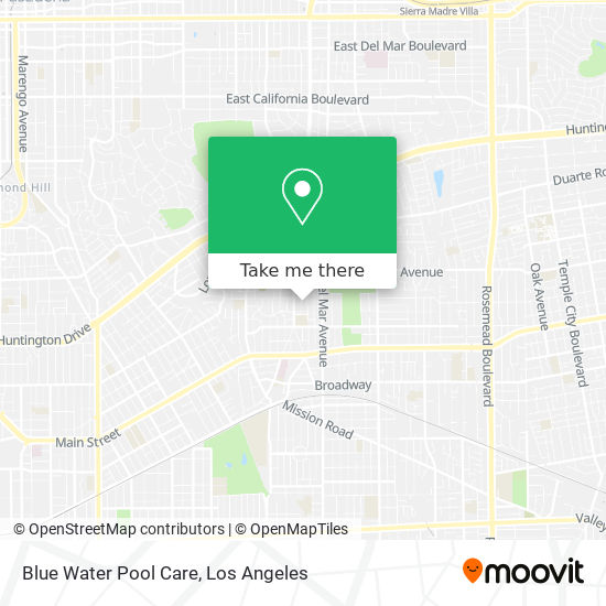 Blue Water Pool Care map