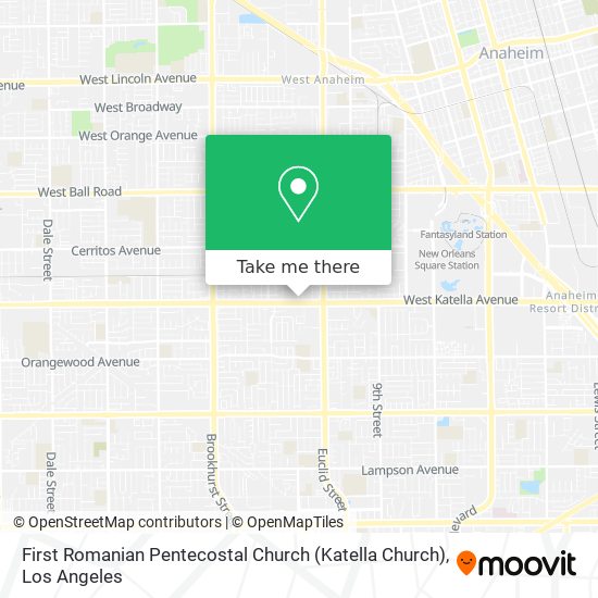 First Romanian Pentecostal Church (Katella Church) map