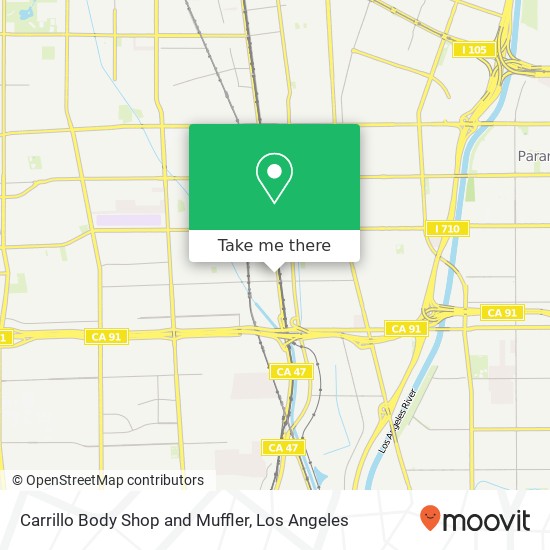 Carrillo Body Shop and Muffler map