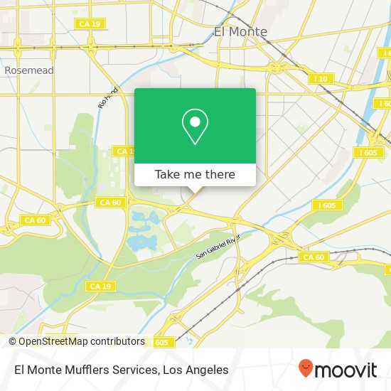 El Monte Mufflers Services map