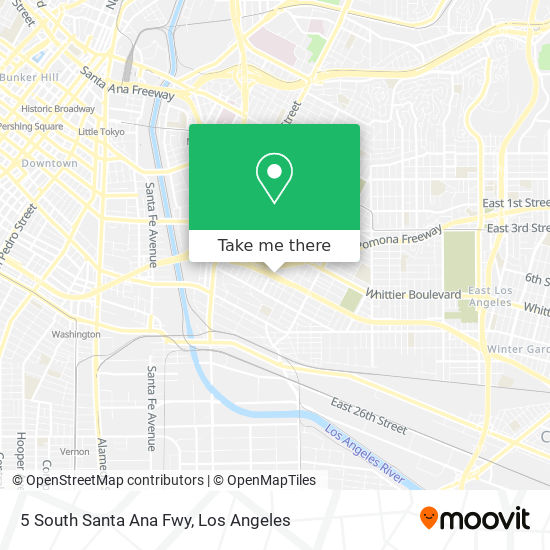 5 South Santa Ana Fwy map