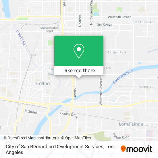 City of San Bernardino Development Services map