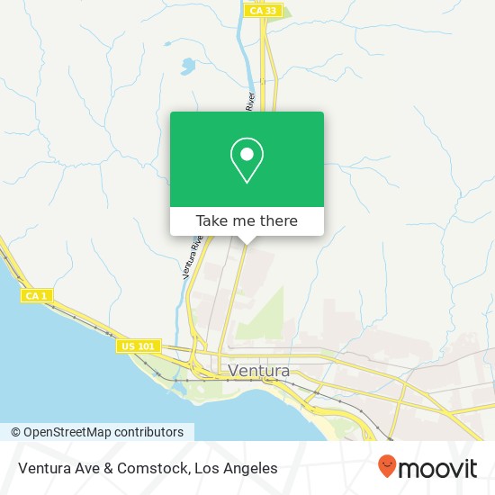 Ventura Ave & Comstock map