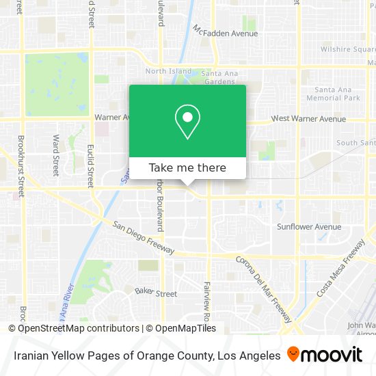 Mapa de Iranian Yellow Pages of Orange County