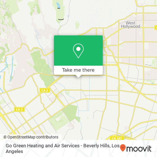 Mapa de Go Green Heating and Air Services - Beverly Hills