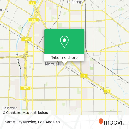 Same Day Moving map