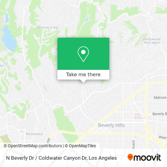 Mapa de N Beverly Dr / Coldwater Canyon Dr