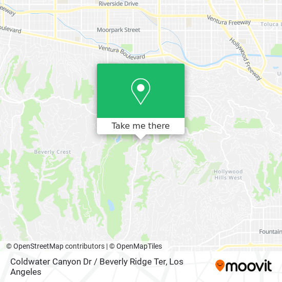 Mapa de Coldwater Canyon Dr / Beverly Ridge Ter