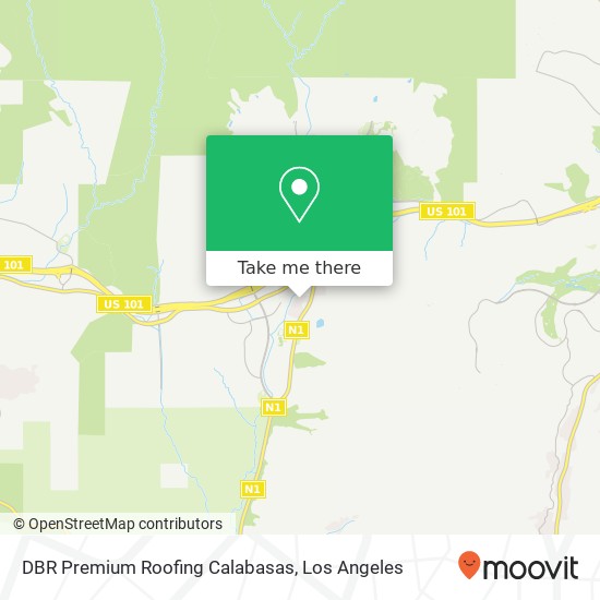 DBR Premium Roofing Calabasas map