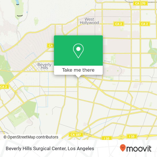 Mapa de Beverly Hills Surgical Center