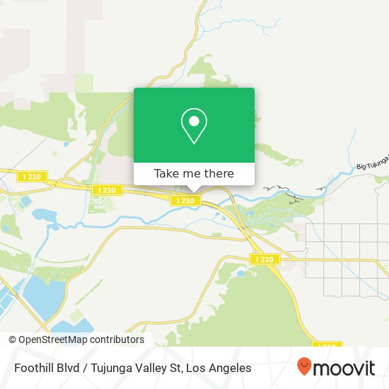 Foothill Blvd / Tujunga Valley St map