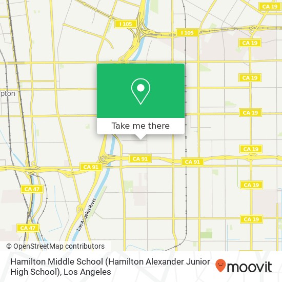 Mapa de Hamilton Middle School (Hamilton Alexander Junior High School)
