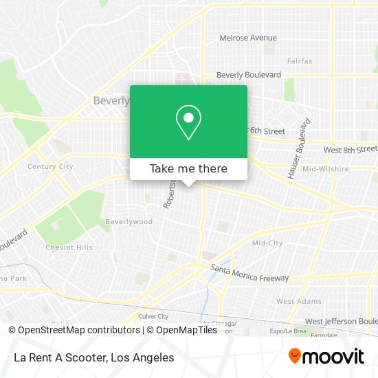 La Rent A Scooter map