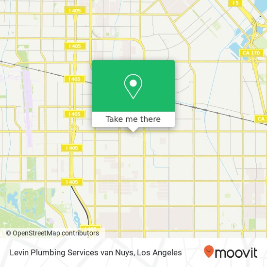 Levin Plumbing Services van Nuys map