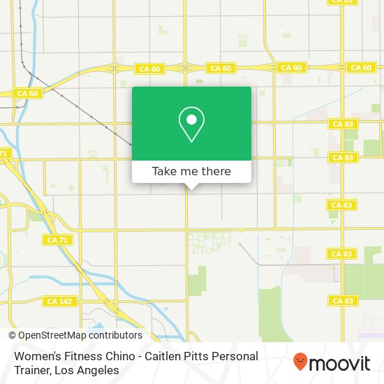 Women's Fitness Chino - Caitlen Pitts Personal Trainer map