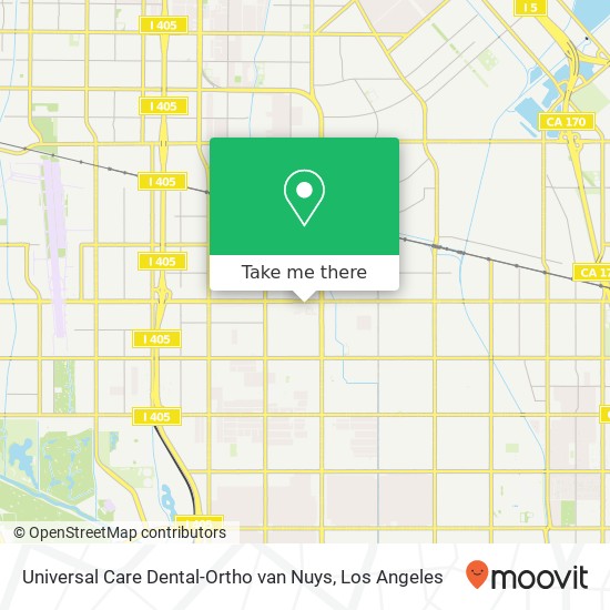 Universal Care Dental-Ortho van Nuys map