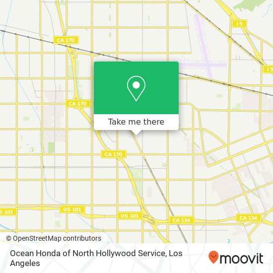 Mapa de Ocean Honda of North Hollywood Service