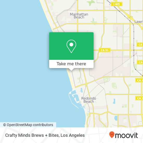 Crafty Minds Brews + Bites map