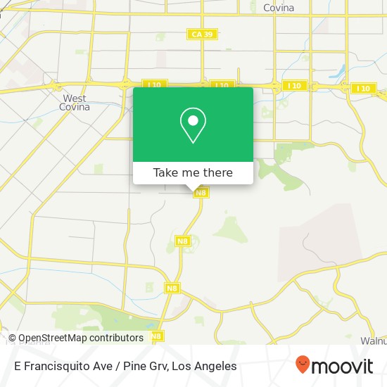 E Francisquito Ave / Pine Grv map