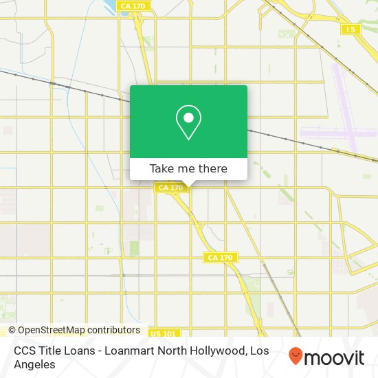 Mapa de CCS Title Loans - Loanmart North Hollywood