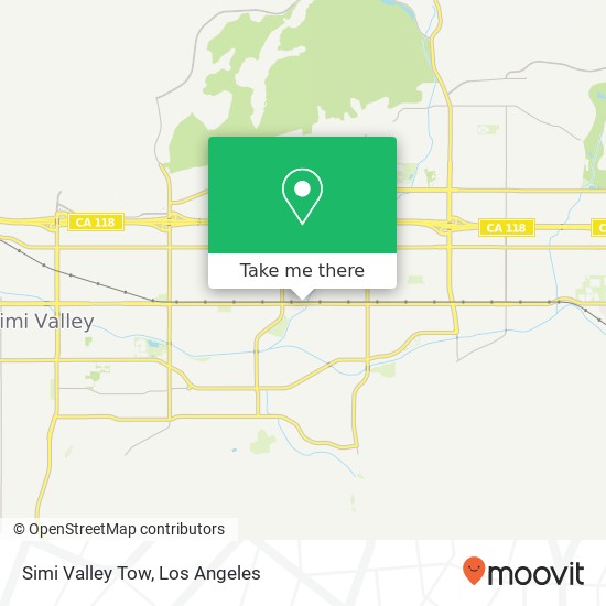 Simi Valley Tow map