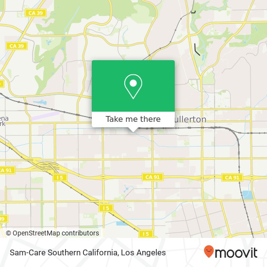 Sam-Care Southern California map