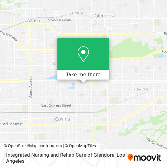 Integrated Nursing and Rehab Care of Glendora map