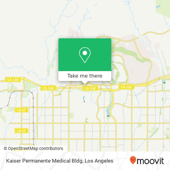 Mapa de Kaiser Permanente Medical Bldg