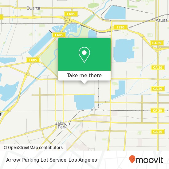 Arrow Parking Lot Service map