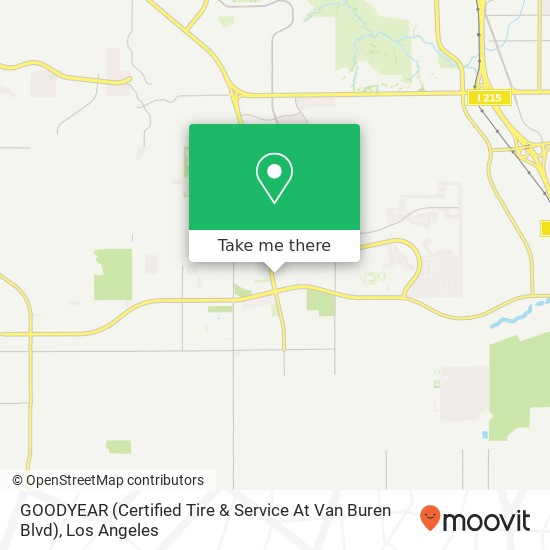 GOODYEAR (Certified Tire & Service At Van Buren Blvd) map