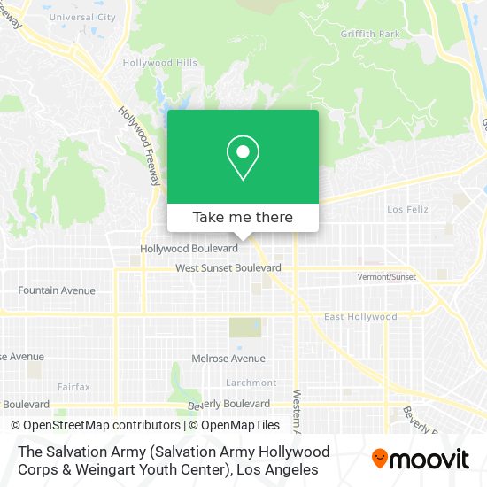 The Salvation Army (Salvation Army Hollywood Corps & Weingart Youth Center) map