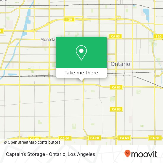 Captain's Storage - Ontario map