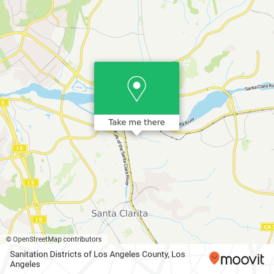 Mapa de Sanitation Districts of Los Angeles County