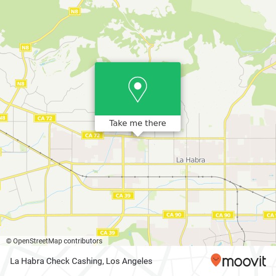 La Habra Check Cashing map