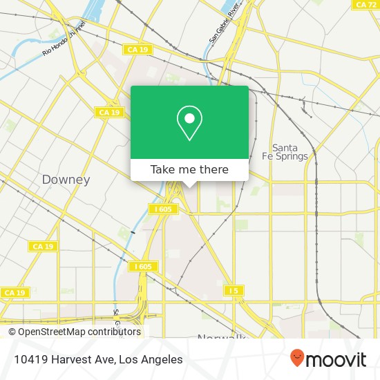 Mapa de 10419 Harvest Ave