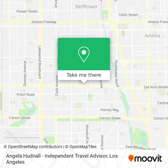 Mapa de Angela Hudnall - Independent Travel Advisor