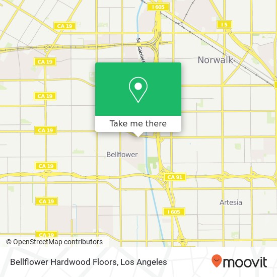 Bellflower Hardwood Floors map