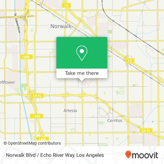 Mapa de Norwalk Blvd / Echo River Way