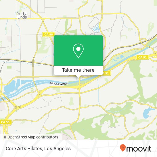 Core Arts Pilates map