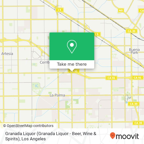 Granada Liquor (Granada Liquor - Beer, Wine & Spirits) map