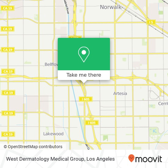 Mapa de West Dermatology Medical Group