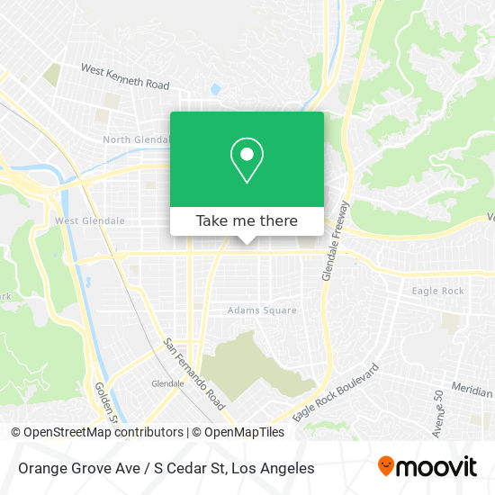 Mapa de Orange Grove Ave / S Cedar St