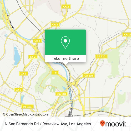 Mapa de N San Fernando Rd / Roseview Ave