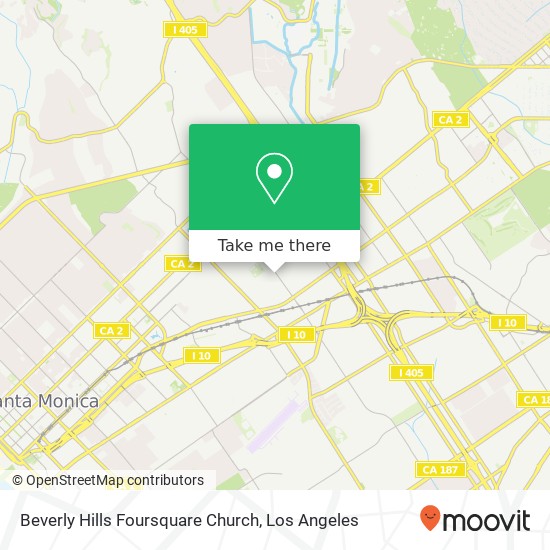 Mapa de Beverly Hills Foursquare Church