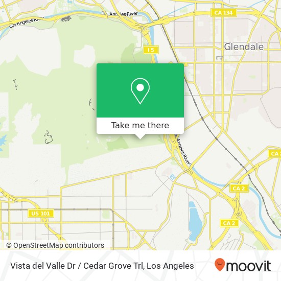 Vista del Valle Dr / Cedar Grove Trl map