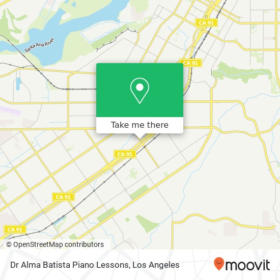 Mapa de Dr Alma Batista Piano Lessons